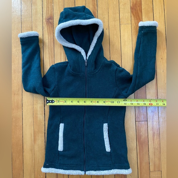 KÜHL Kids Sherpa-Lined Fleece Jacket Hoodie XS (5–6) Teal Green - Picture 10 of 12